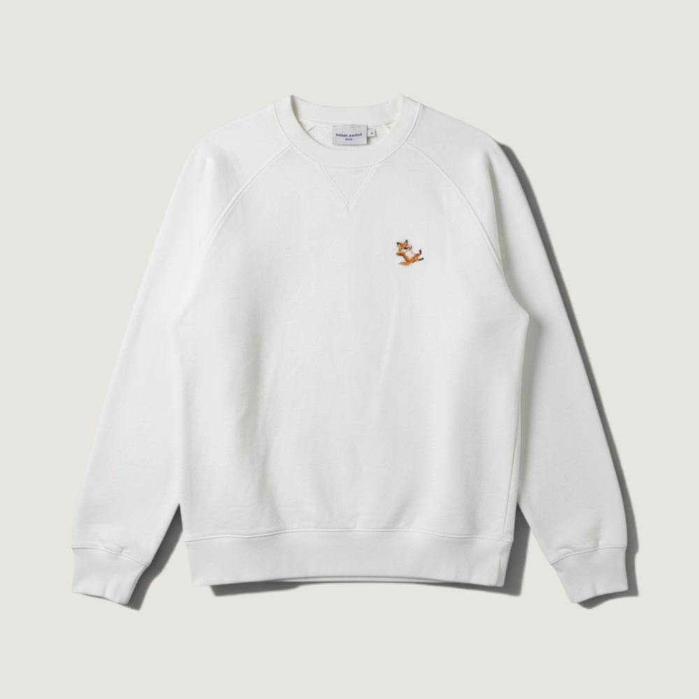 Maison Kitsune Sweatshirt Chillax Fox Patch White Medium